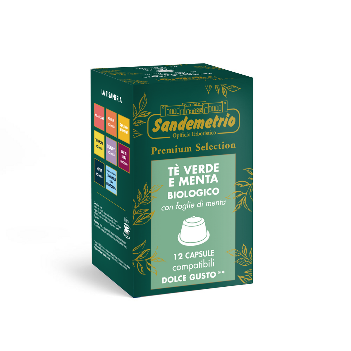 12 Capsule Dolce Gusto Sandemetrio Tè Verde e Menta Bio Sandemetrio