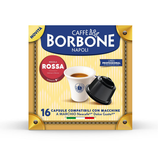 16 Capsule Caffè Borbone Compatibili con Macchine Dolce Gusto Caffè Borbone