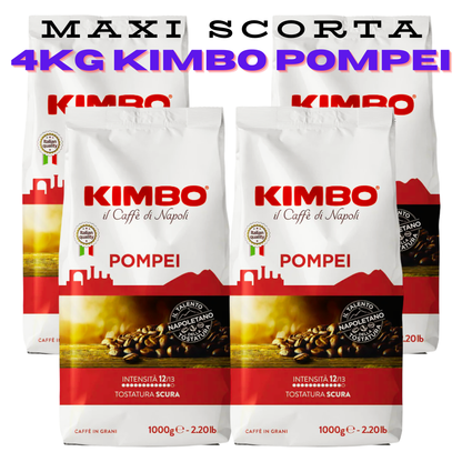 4Kg Caffè in Grani Kimbo Pompei MAXI PACK Kimbo