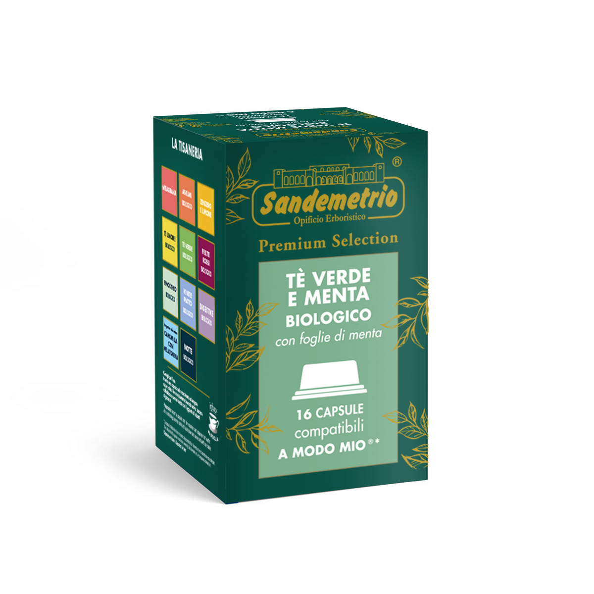 16 Capsule A Modo Mio Sandemetrio Tè Verde e Menta Bio Sandemetrio