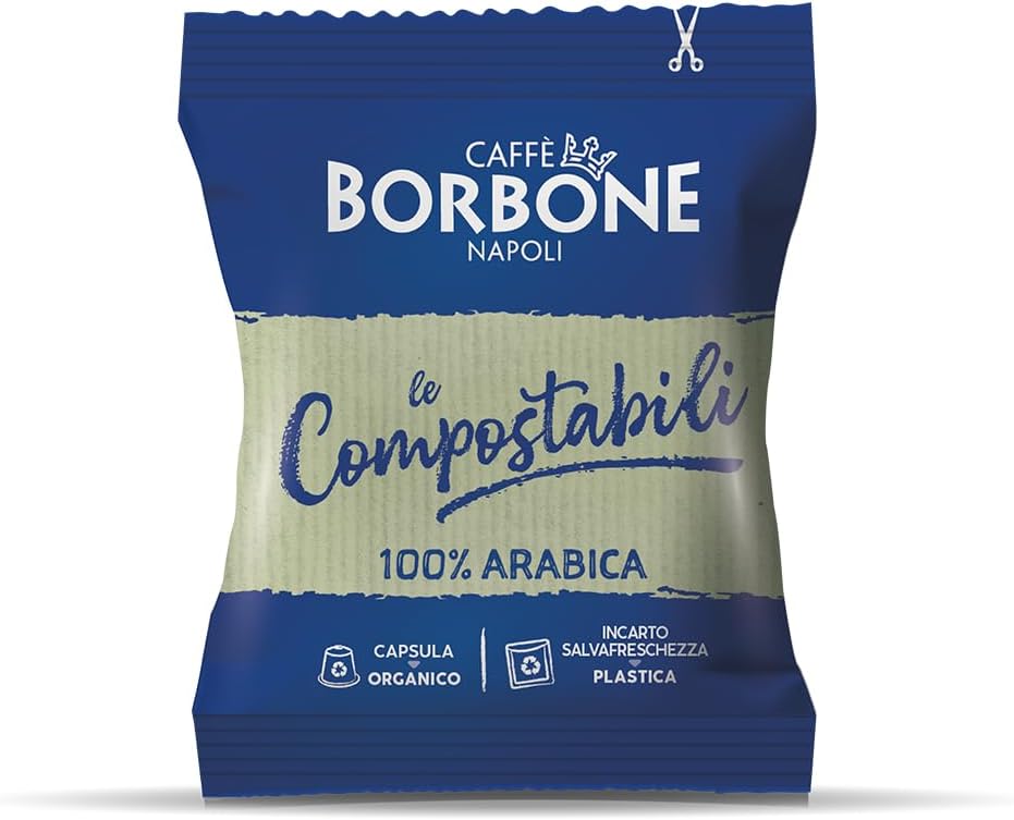 50 Capsule Compostabili Nespresso Caffè Borbone 100% Arabica Caffè Borbone