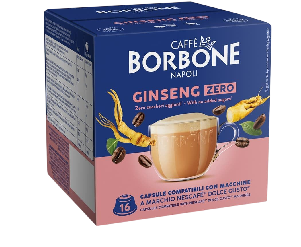16 Capsule Dolce Gusto Borbone Ginseng Zero Zuccheri Caffè Borbone