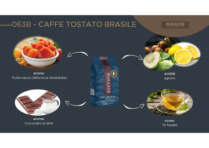 500g Caffè in Grani Mokador Brazil 100% Arabica - Ital Cialde