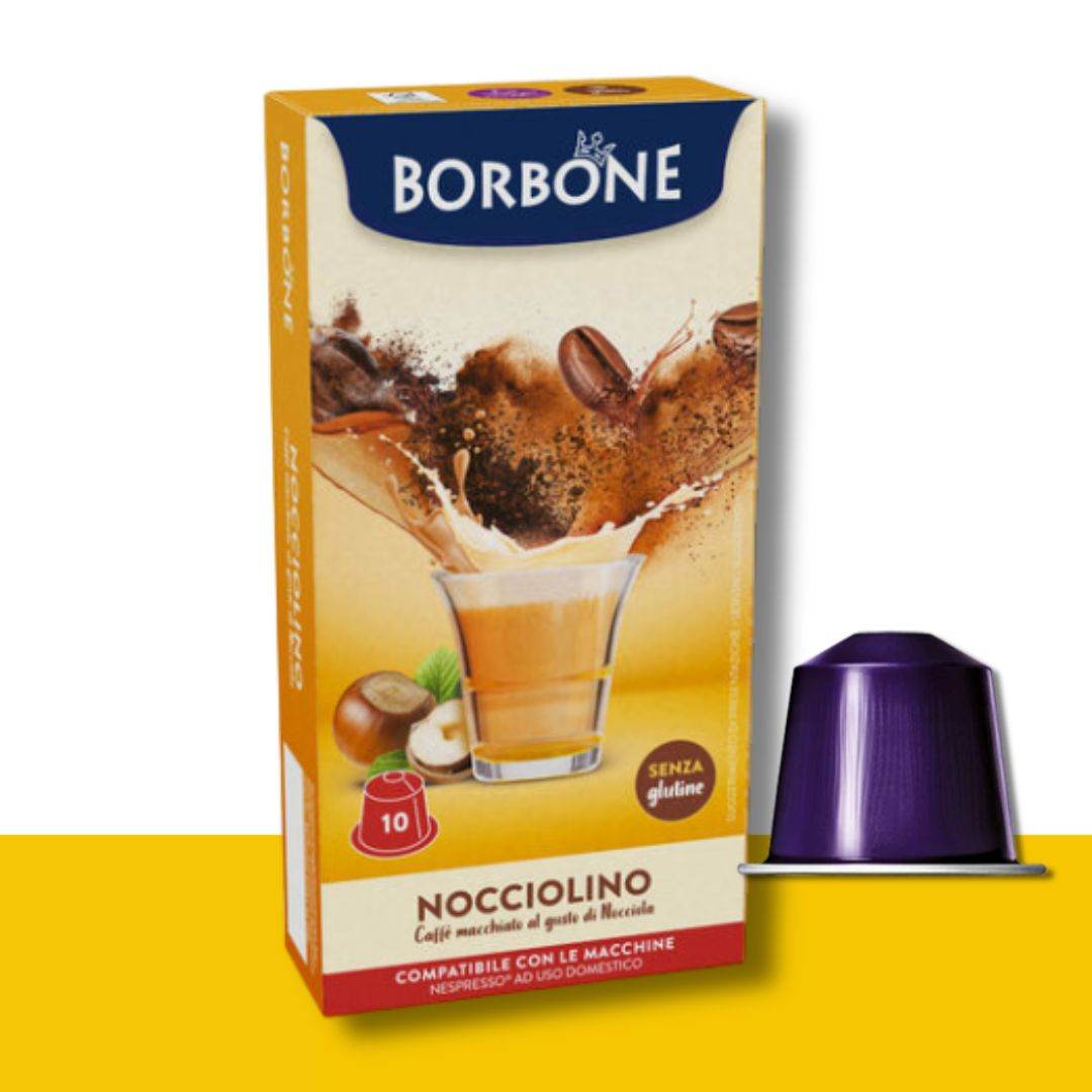10 Capsule Nespresso Borbone Nocciolino - Ital Cialde