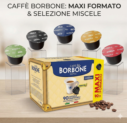 90 Capsule Caffè Borbone Compatibili con Macchine Dolce Gusto Caffè Borbone