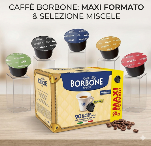 90 Capsule Caffè Borbone Compatibili con Macchine Dolce Gusto Caffè Borbone