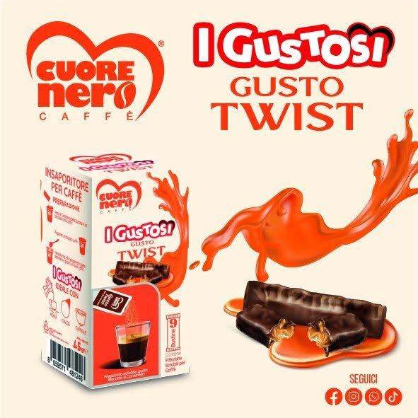 9 Zuccherini Aromatizzati Cuore Nero i Gustosi - Ital Cialde