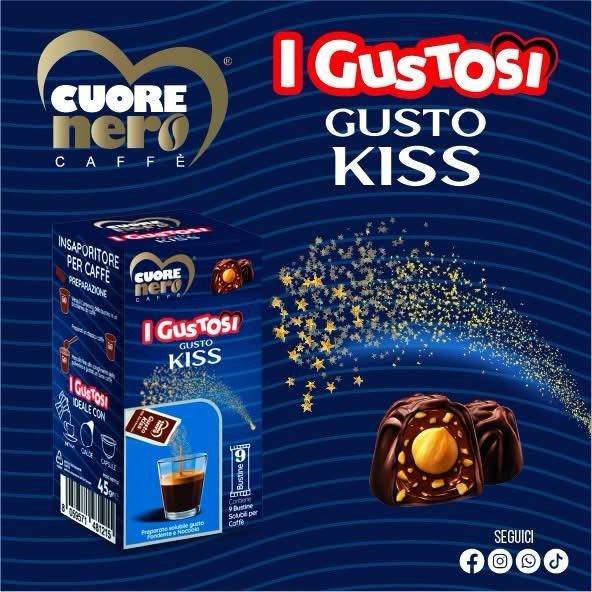 9 Zuccherini Aromatizzati Cuore Nero i Gustosi - Ital Cialde