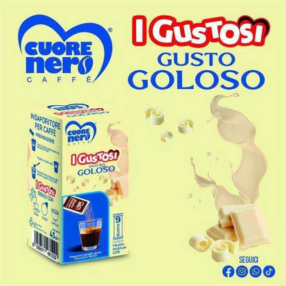 9 Zuccherini Aromatizzati Cuore Nero i Gustosi - Ital Cialde
