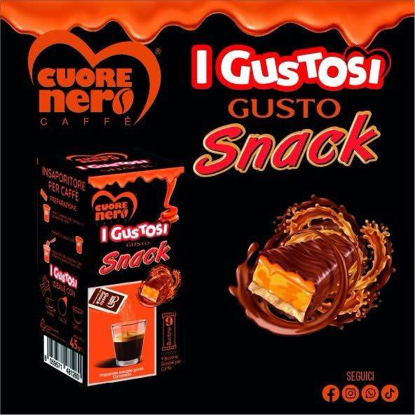 9 Zuccherini Aromatizzati Cuore Nero i Gustosi - Ital Cialde
