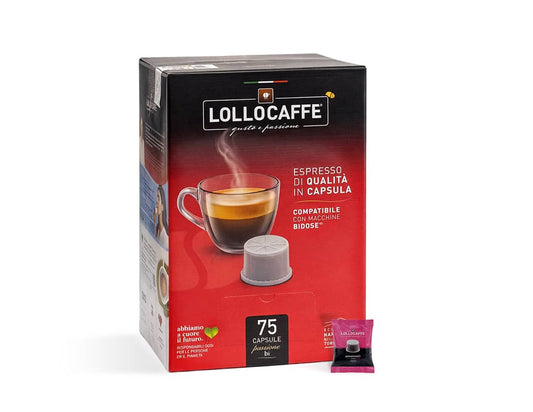 75 Capsule Lavazza Point Bidose Lollo Miscela Nera Lollo Caffè