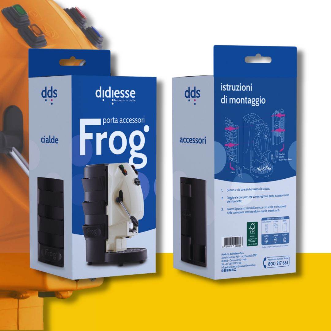 Porta Accessori Macchina da Caffè DIDIESSE FROG Kit Nero - Ital Cialde