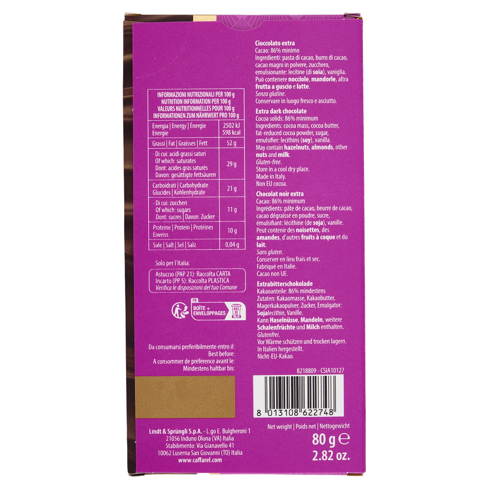Caffarell Tavoletta Cioccolato Dark 86% Caffarell