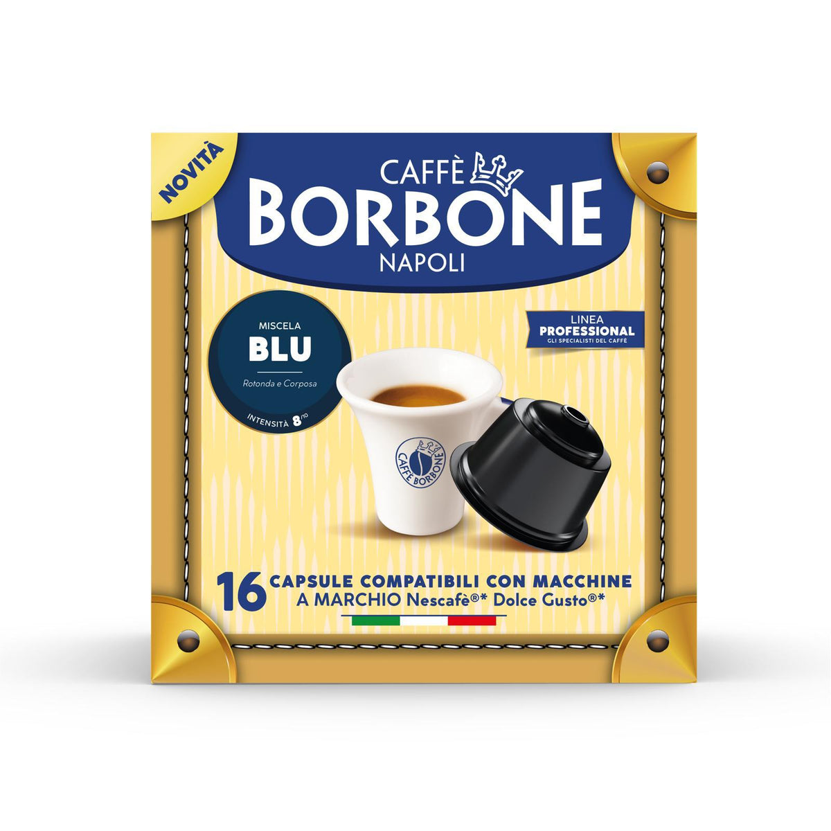 16 Capsule Caffè Borbone Compatibili con Macchine Dolce Gusto Caffè Borbone