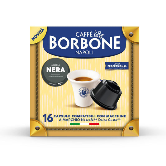 16 Capsule Caffè Borbone Compatibili con Macchine Dolce Gusto Caffè Borbone