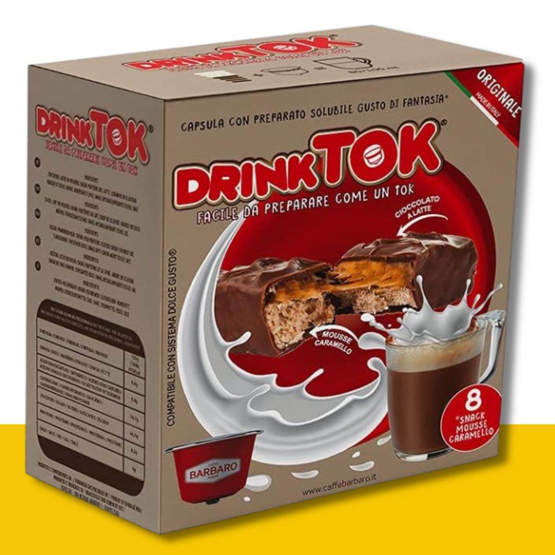 8 Capsule Dolce Gusto Drink Tok Mousse Caramello - Ital Cialde