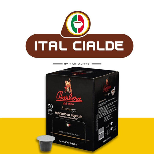50 Capsule Nespresso Caffè Barbera Miscela Intenso - Ital Cialde