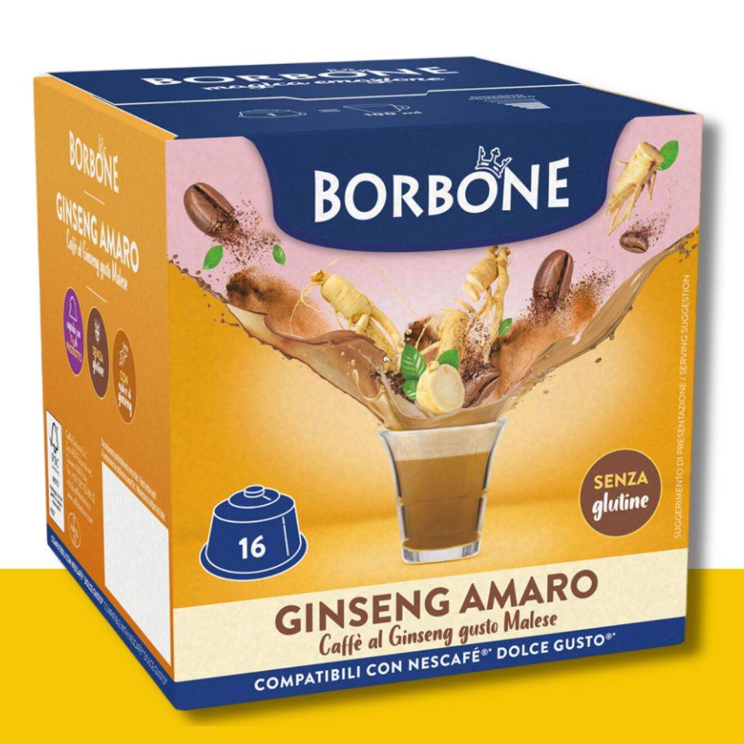 16 Capsule Dolce Gusto Borbone Ginseng Amaro - Ital Cialde