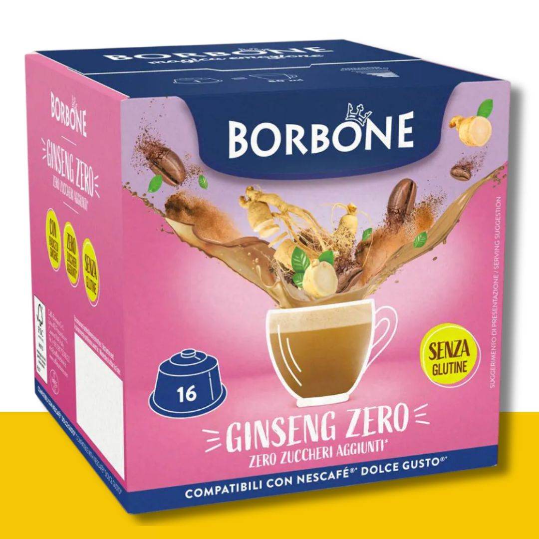 16 Capsule Dolce Gusto Borbone Ginseng Zero Zuccheri - Ital Cialde