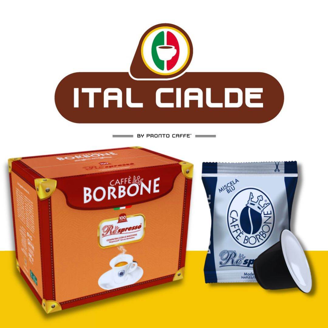 100 Capsule Nespresso Caffè Borbone Miscela Blu - Ital Cialde