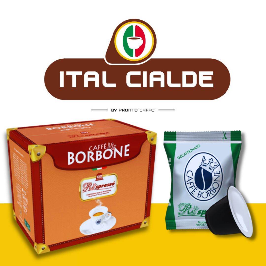 100 Capsule Nespresso Caffè Borbone Miscela Dek - Ital Cialde