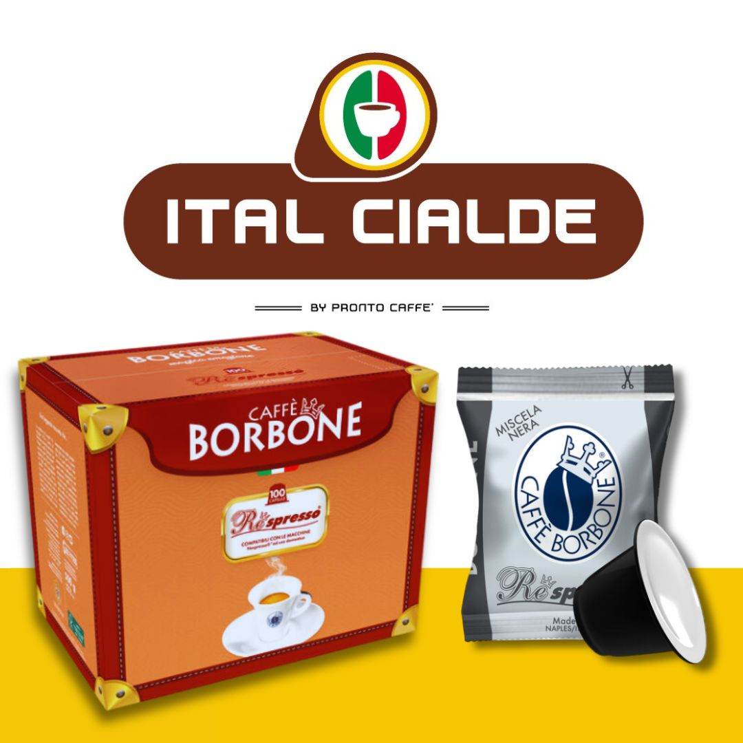 100 Capsule Nespresso Caffè Borbone Miscela Nera - Ital Cialde