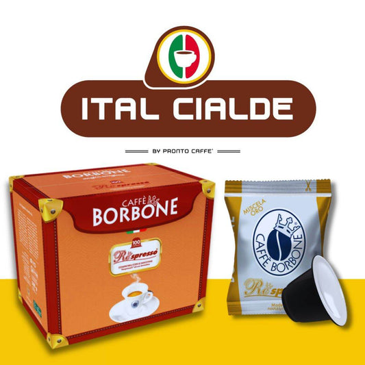 100 Capsule Nespresso Caffè Borbone Miscela Oro - Ital Cialde