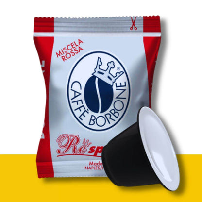 100 Capsule Nespresso Caffè Borbone Miscela Rossa - Ital Cialde
