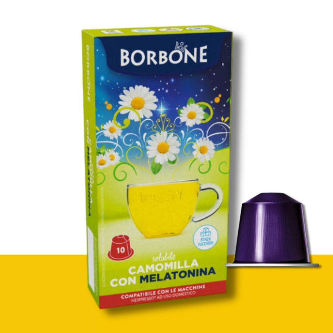 10 Capsule Nespresso Borbone Camomilla + Melatonina - Ital Cialde