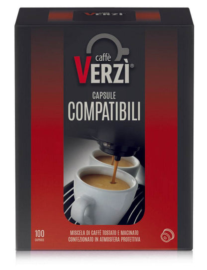 100 Capsule Gimoka/Domo/Kelly/Martello/Cuorespresso Caffè Verzì Aroma Ricco - Ital Cialde