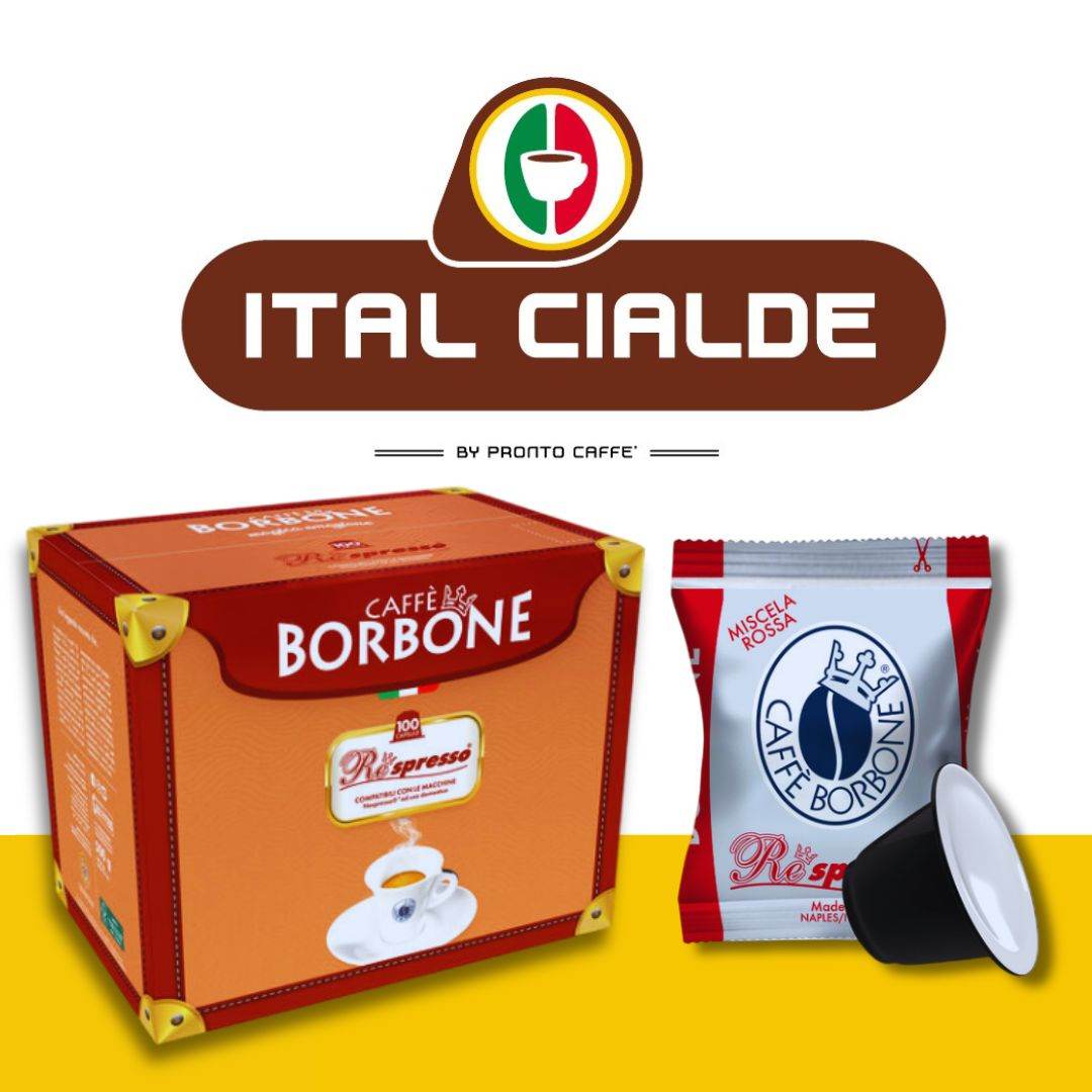 100 Capsule Nespresso Caffè Borbone Miscela Rossa - Ital Cialde