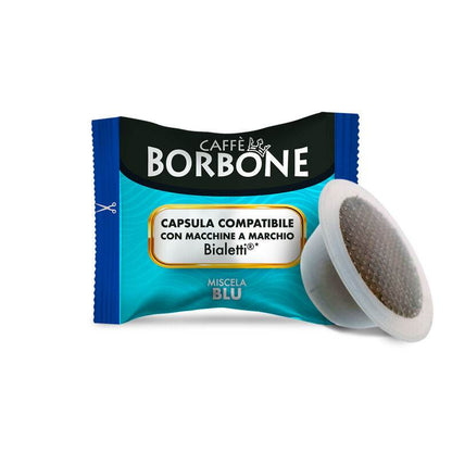 100 Capsule Bialetti Caffè Borbone Miscela Blu - Ital Cialde