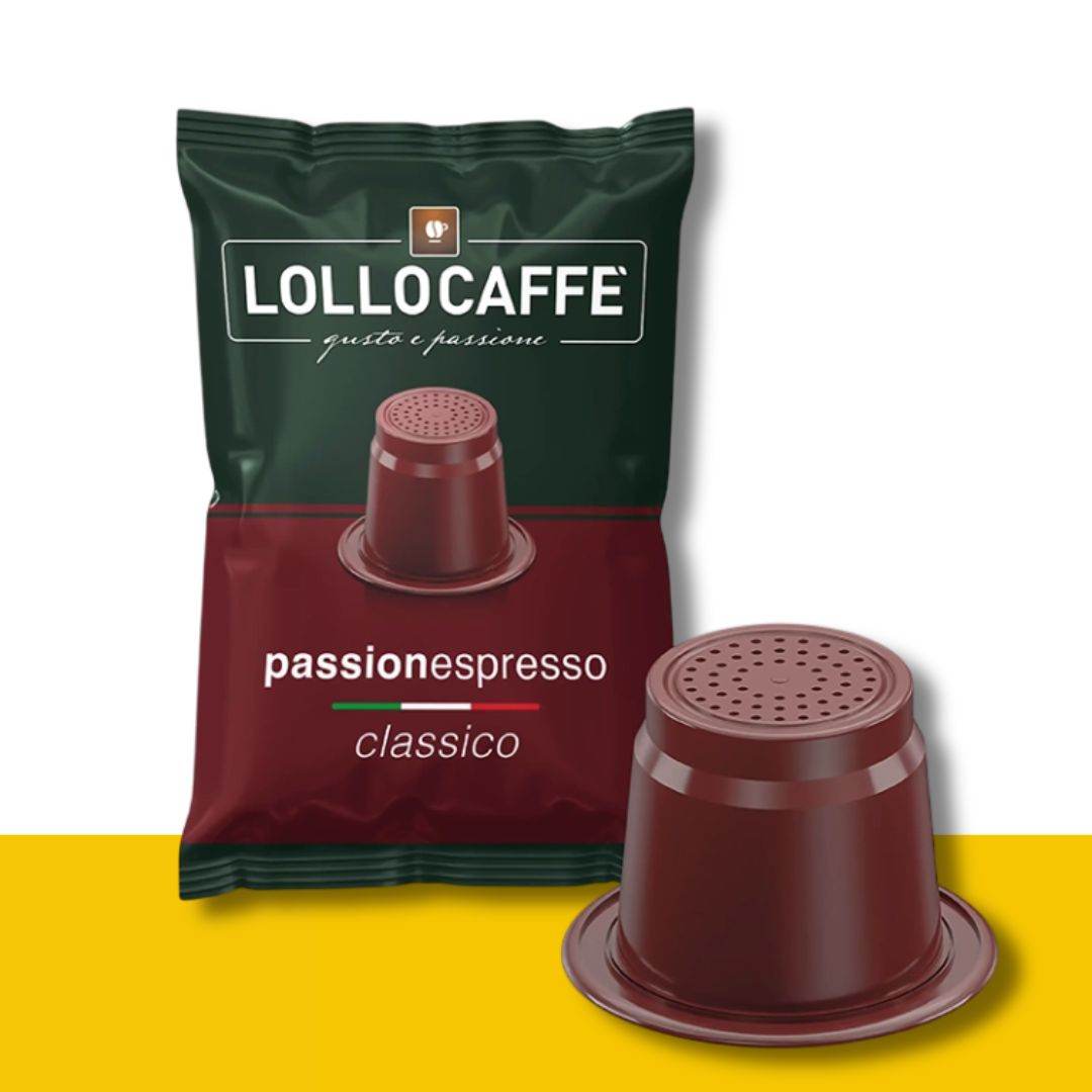 100 Capsule Nespresso Lollo Caffè Miscela Classica - Ital Cialde