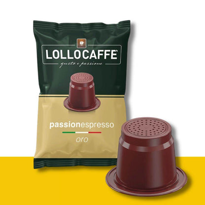 100 Capsule Nespresso Lollo Caffè Miscela Oro - Ital Cialde