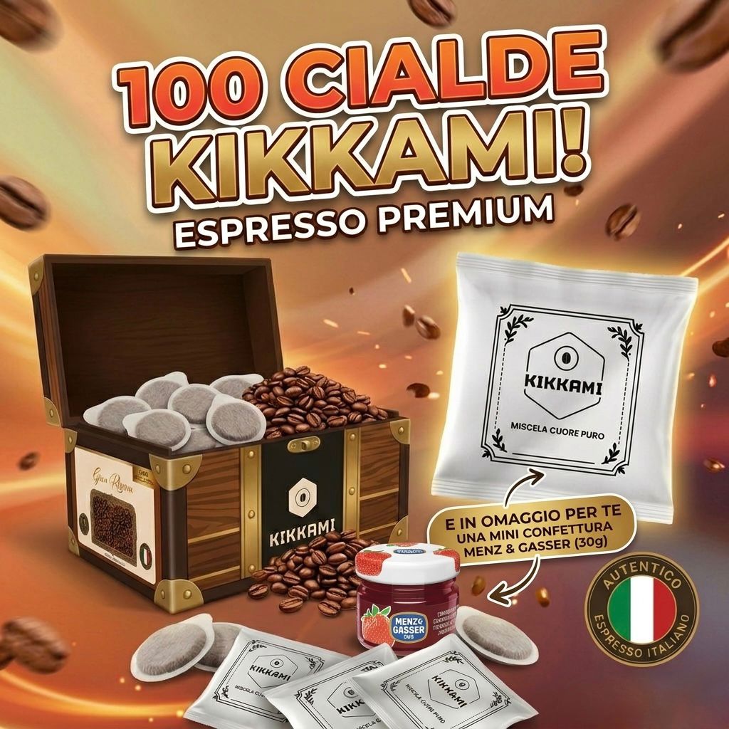 100 Cialde Caffè KIKKAMI Cuore Puro Kikkami