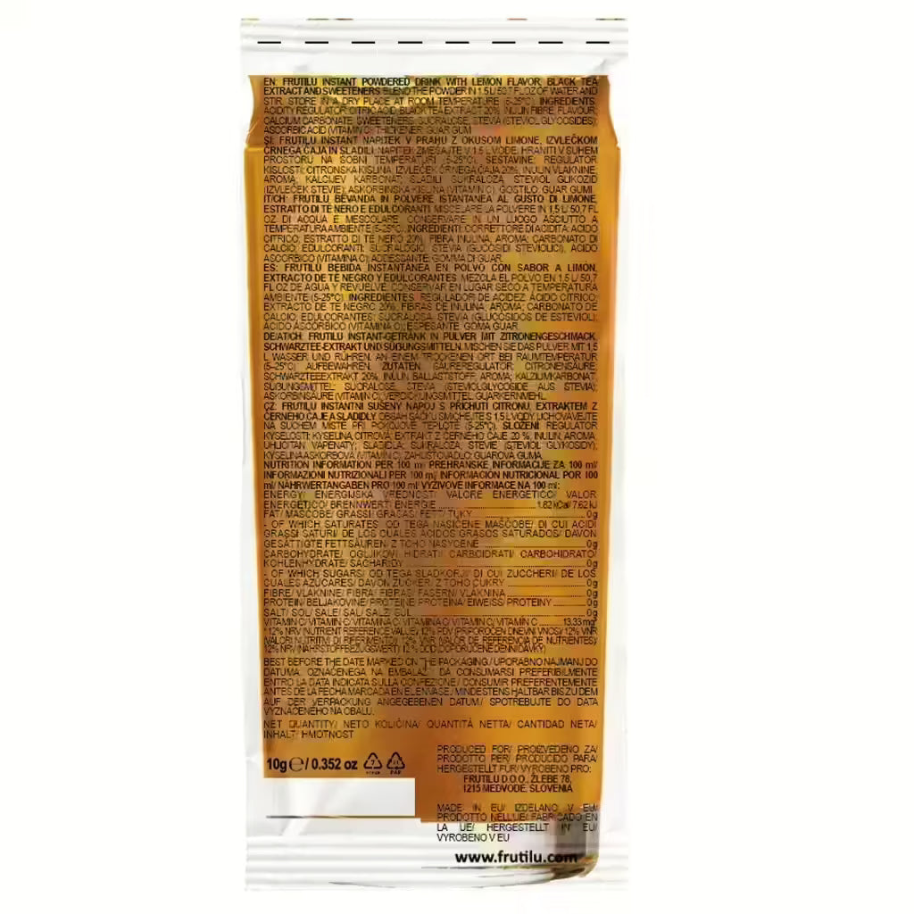 Frutilu Gusto Ice Tea Limone - Bevanda Istantanea in polvere 10g Frutilu