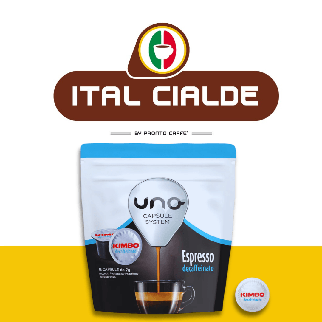 Capsule Uno System Caffè Kimbo Espresso Decaffeinato - Ital Cialde