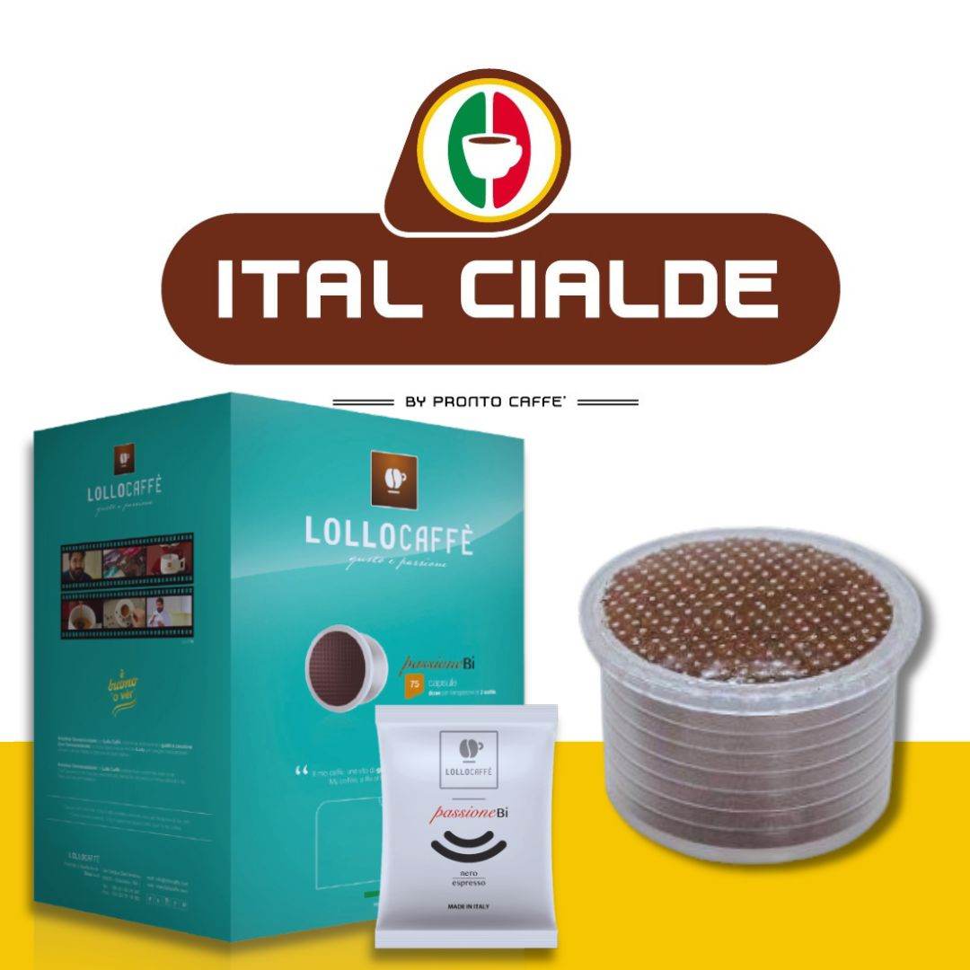 75 Capsule Lavazza Point Bidose Lollo Miscela Nera - Ital Cialde