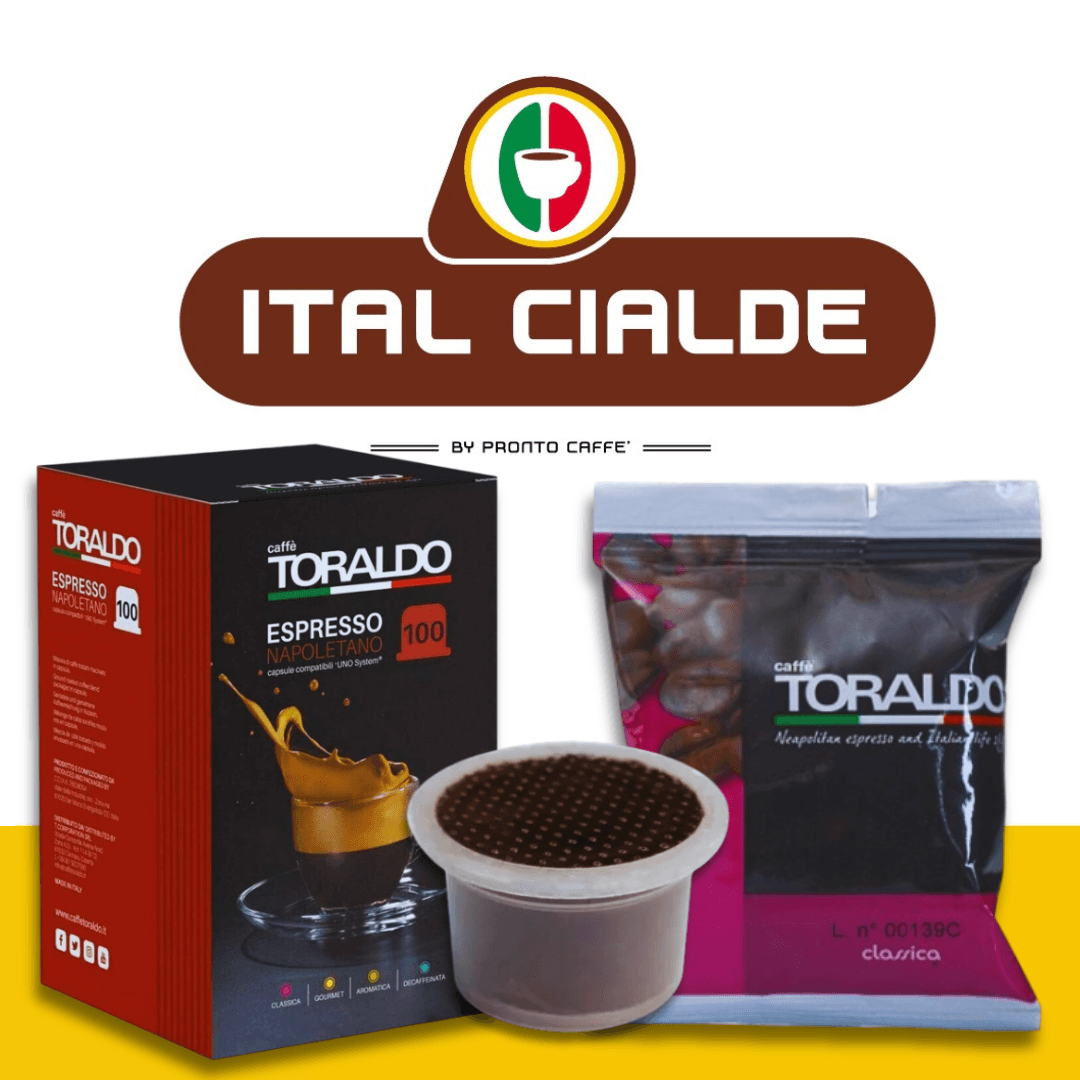 100 Capsule Uno System Caffè Toraldo Miscela Classica - Ital Cialde